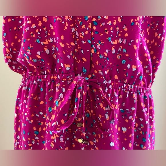 💕CUTE Bright Pink Dress w/Colorful Spots - Picture 4 of 6